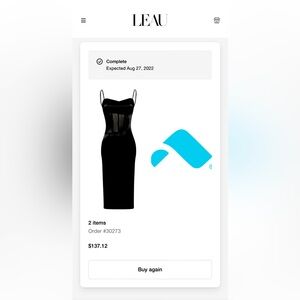 LEAU BLACK SATIN CORSET DRESS